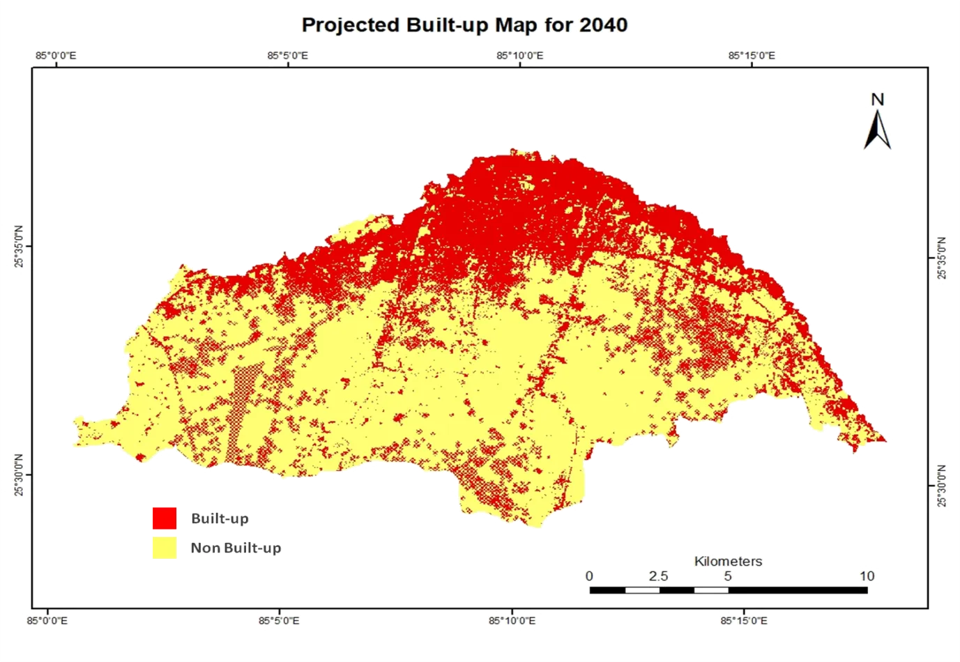 Predicted urban growth (2040)
