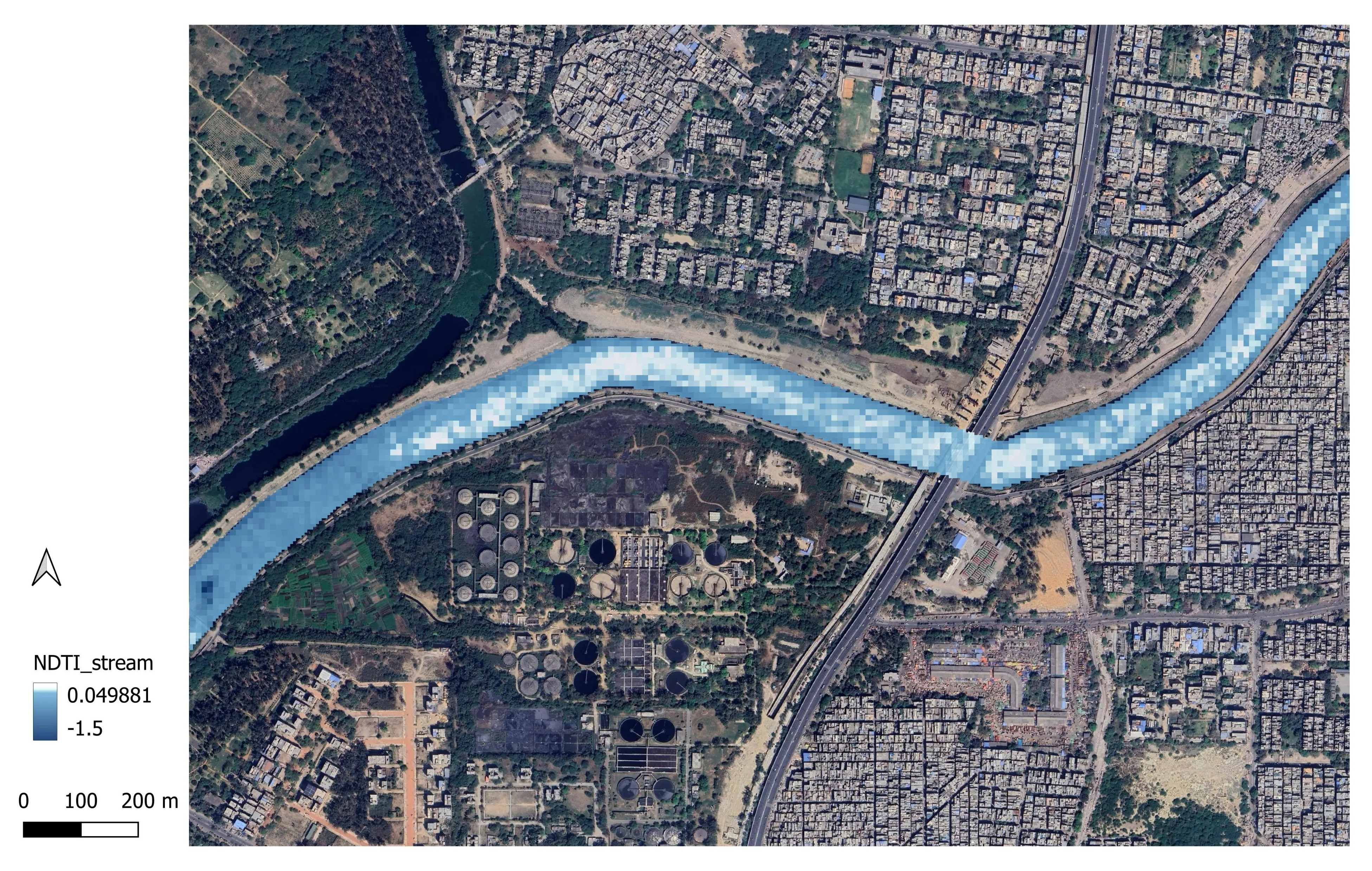 Satellite-derived index visualisation used for monitoring patterns over time